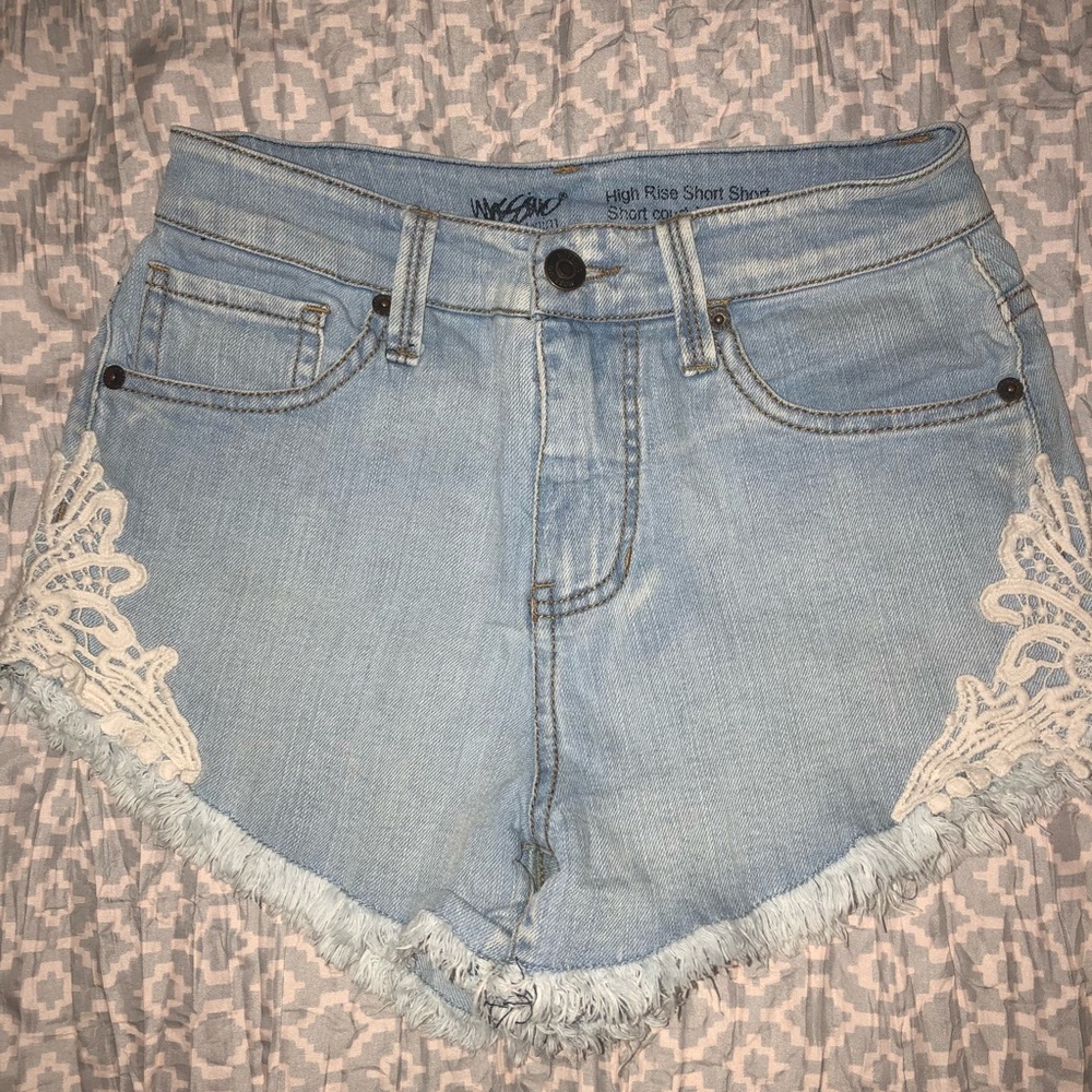 high waisted jean shorts